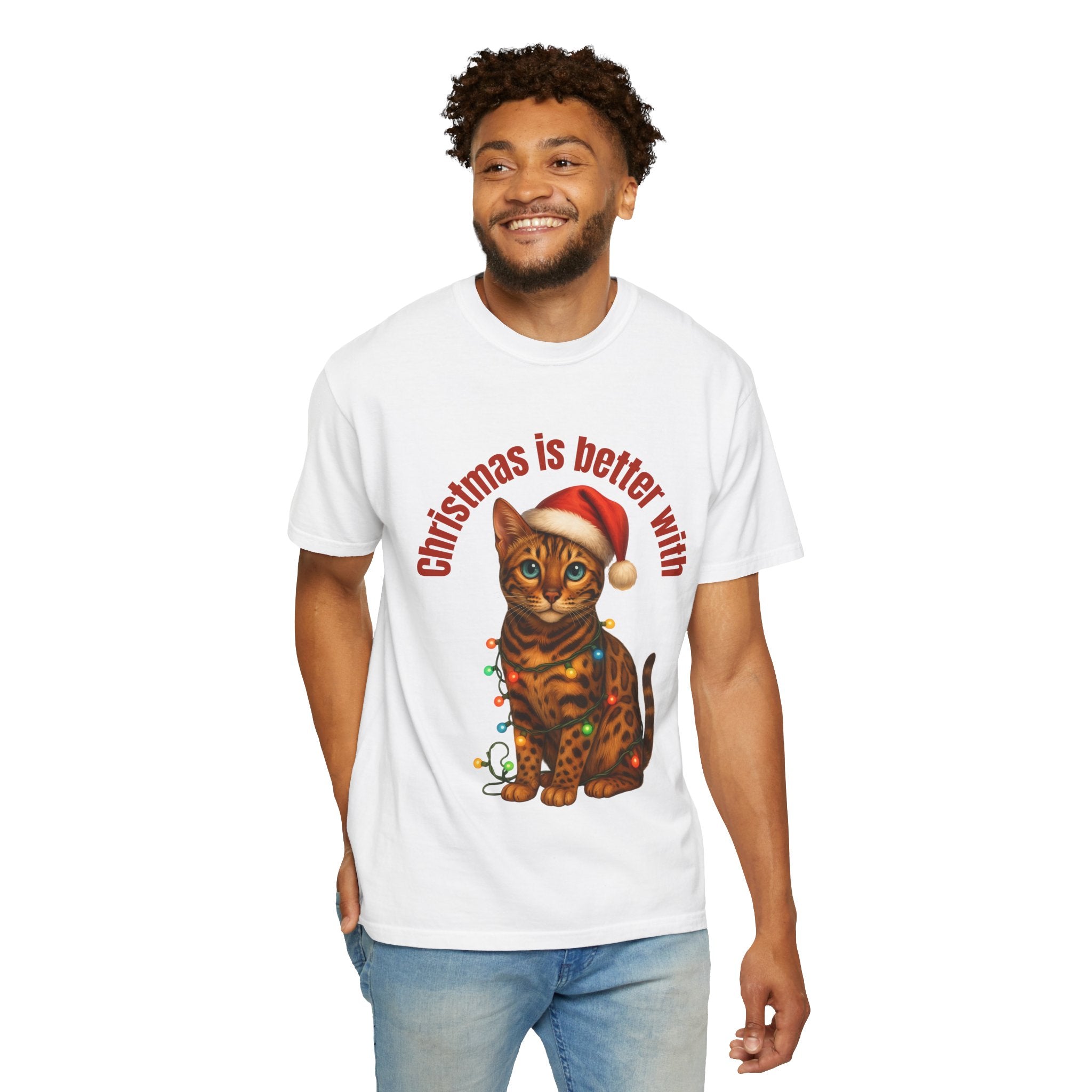 Christmas Is Better With a Bengal - White T-Shirt