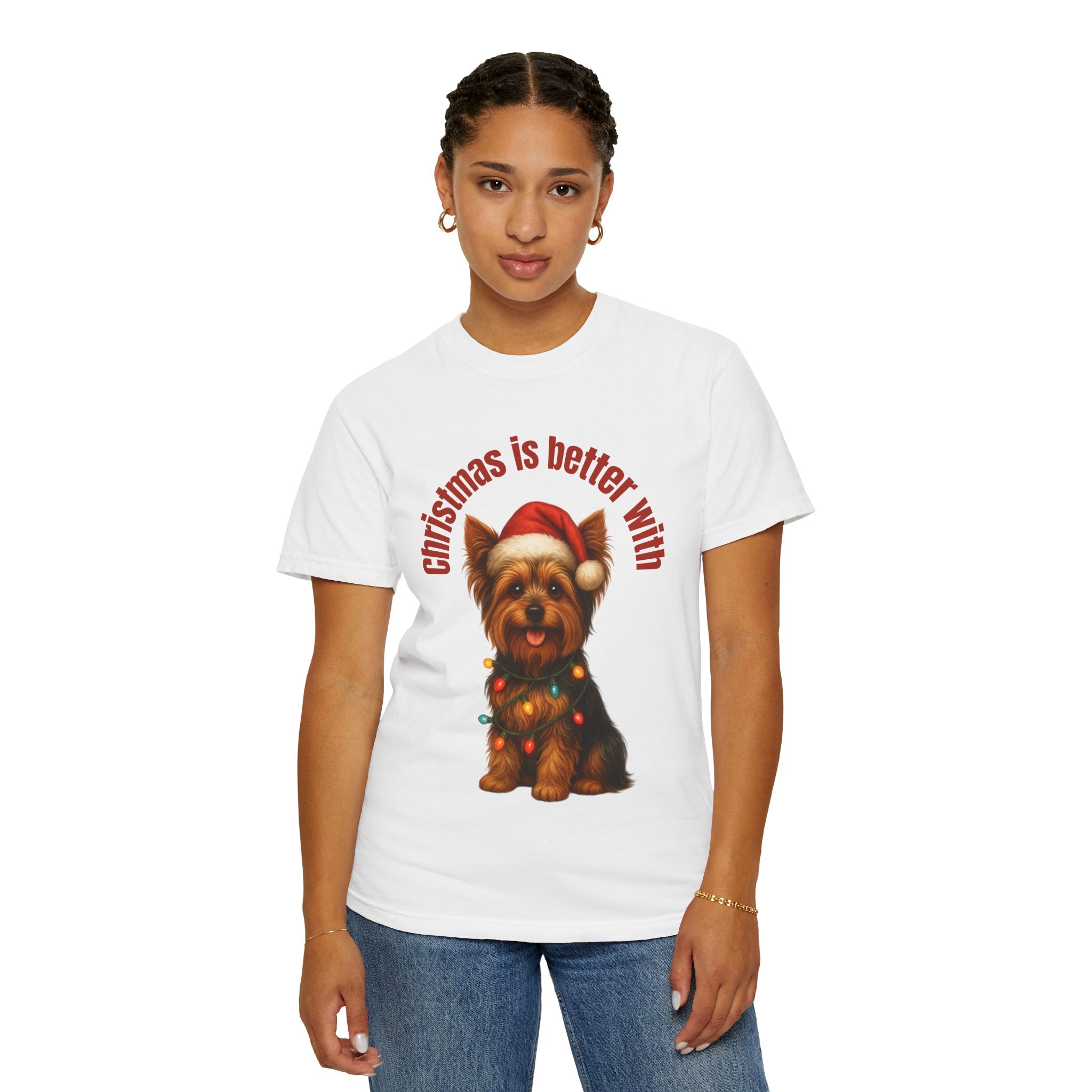 Christmas Is Better With a Yorkshire Terrier Dog - White T-Shirt