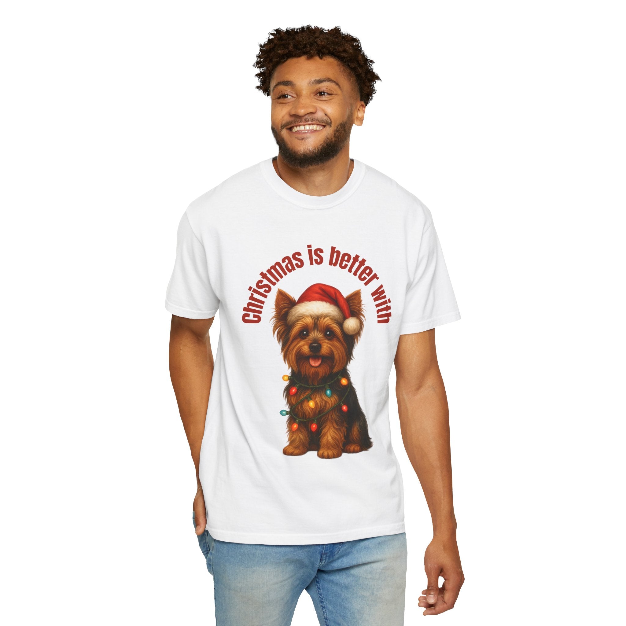 Christmas Is Better With a Yorkshire Terrier Dog - White T-Shirt