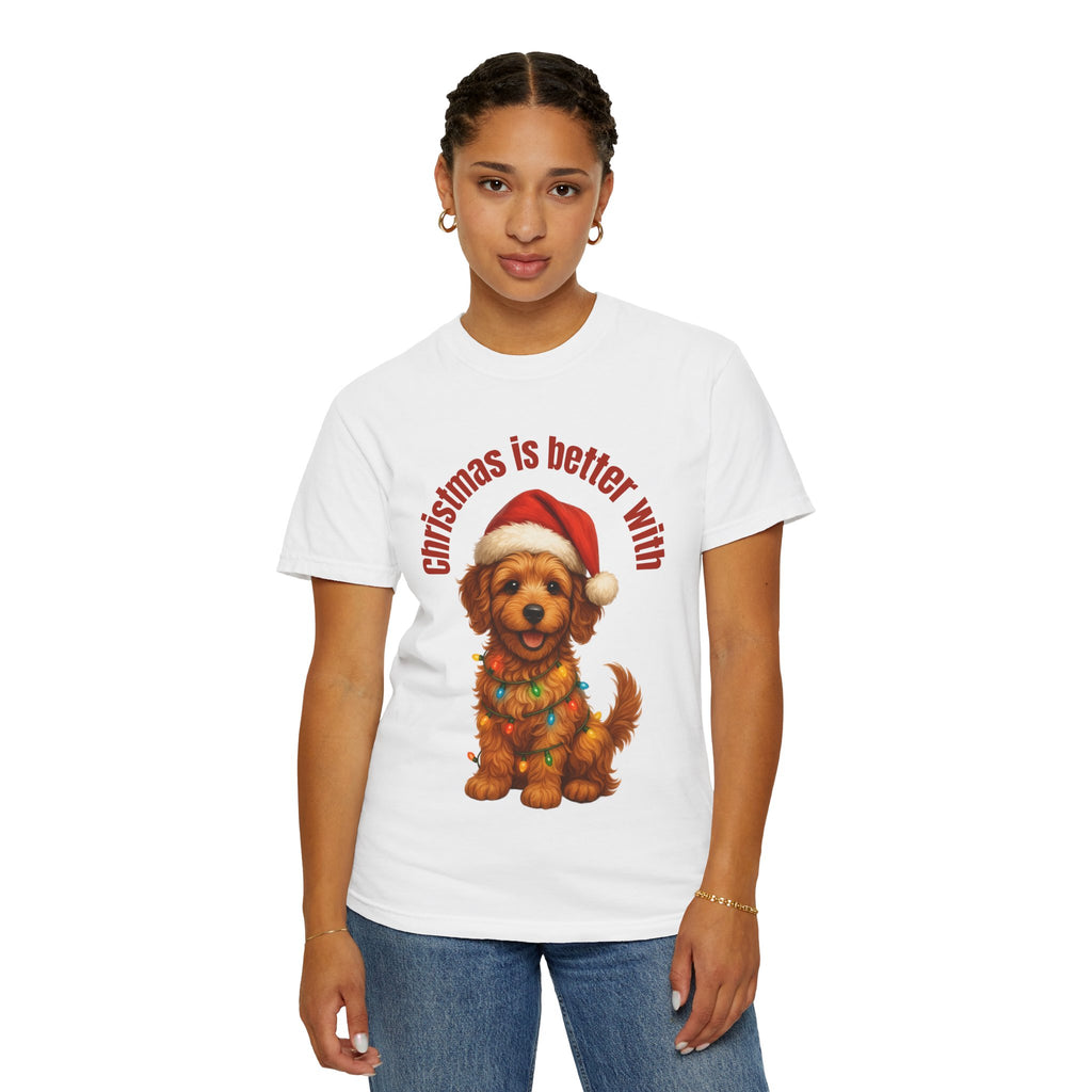 Christmas Is Better With a Labradoodle - White T-Shirt