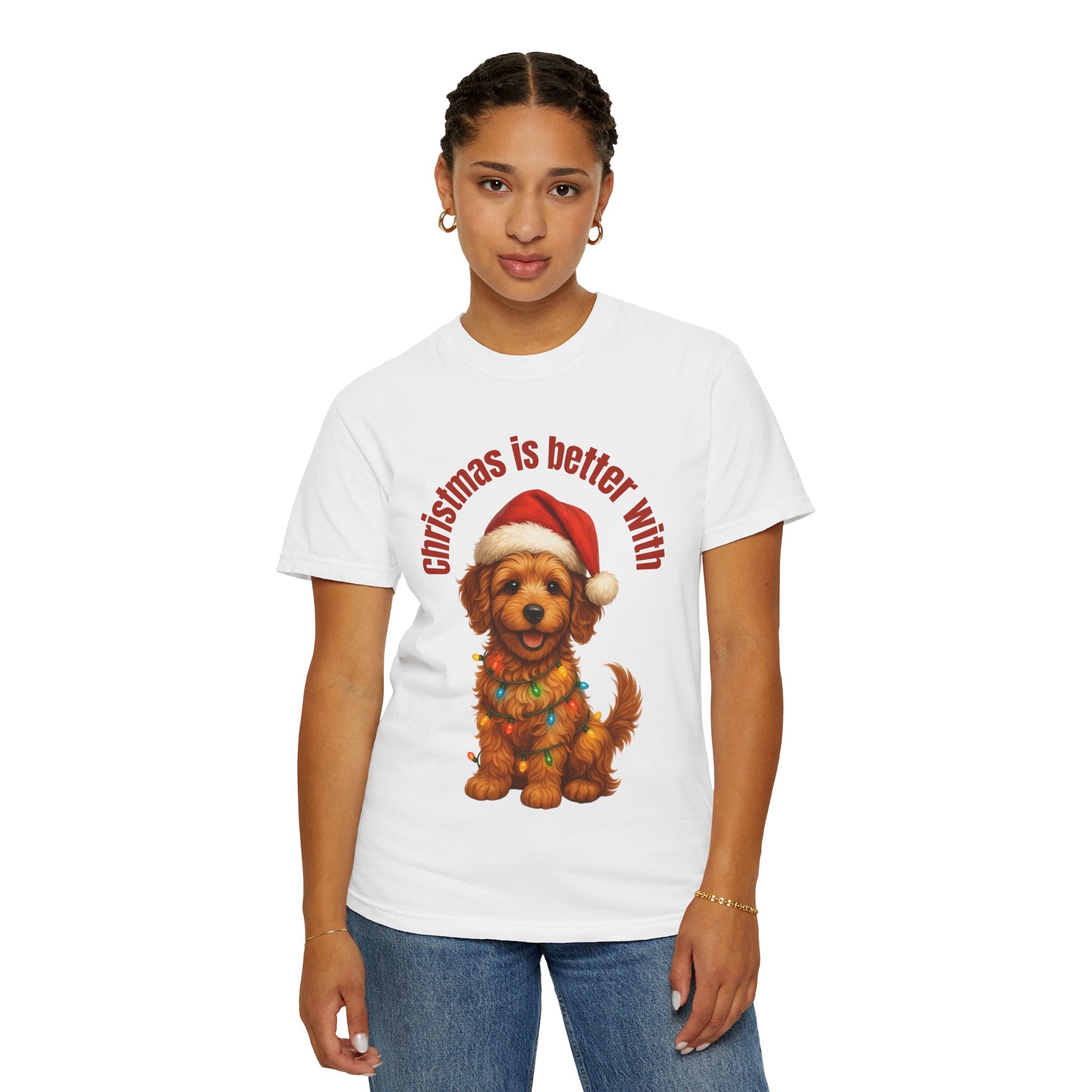 Christmas Is Better With a Labradoodle - White T-Shirt