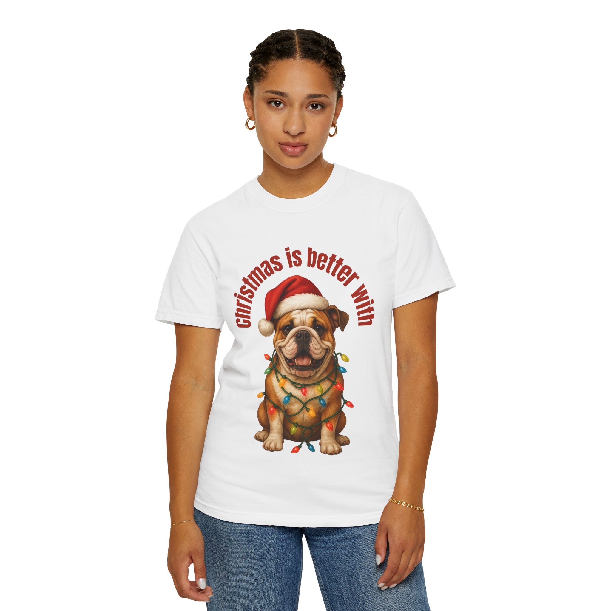 Christmas Is Better With a English Bulldog - White T-Shirt