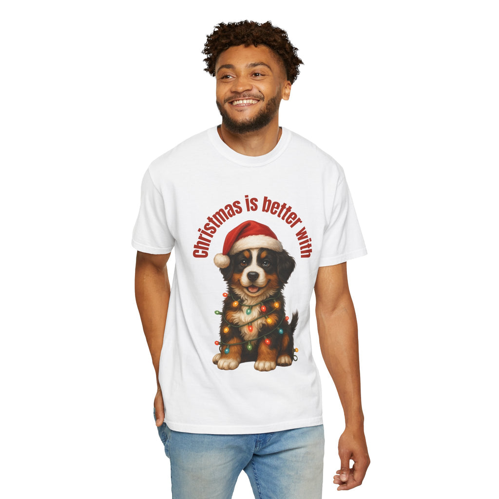 Christmas Is Better With a Bernese Mountain Dog - White T-Shirt