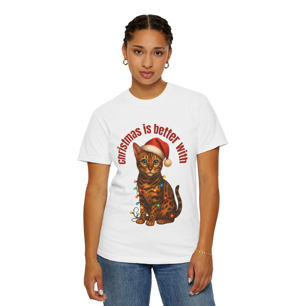 Christmas Is Better With a Bengal - White T-Shirt